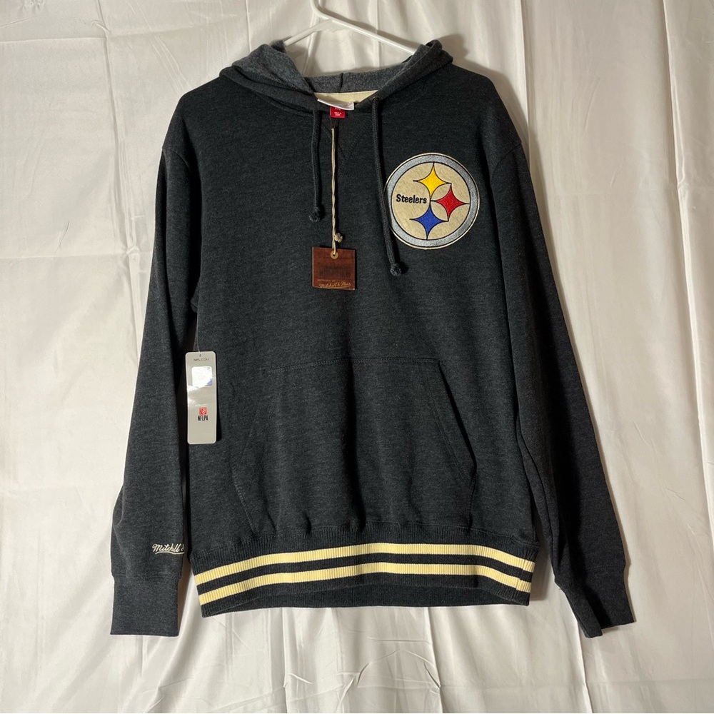 • Mitchell & Ness • Women’s Steeler’s Grey Hoodie Sz M NWT
